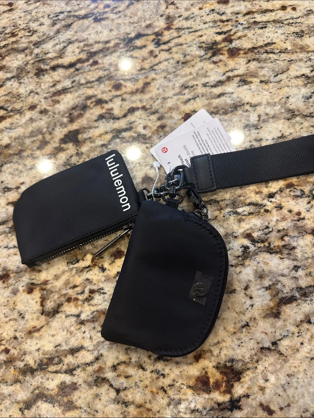 Lululemon Dual Pouch Wristlet - NWT - Black